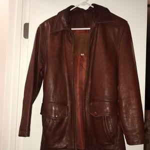 Leather Coach coat